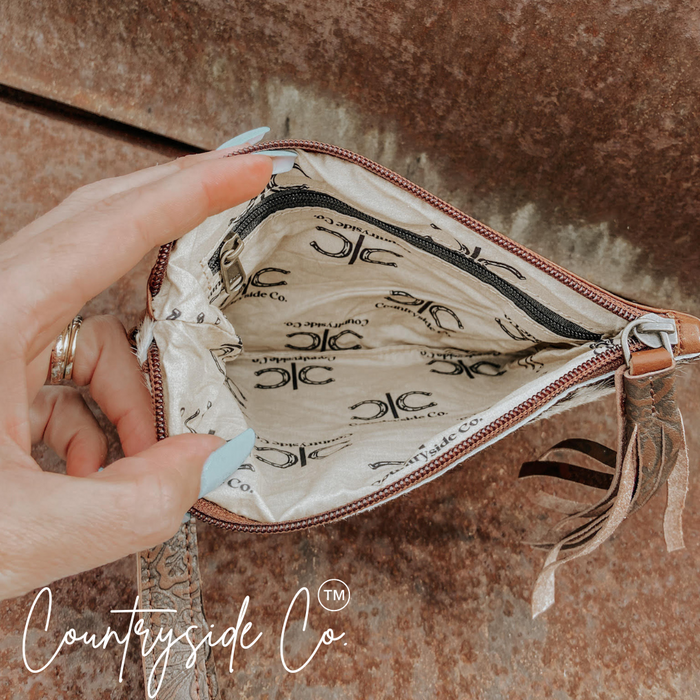 Rustic Couture Cowhide Wristlet by Countryside Co. by Countryside Co.