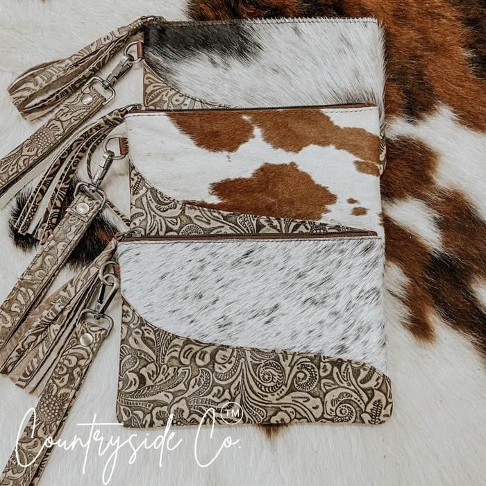 Rustic Couture Cowhide Wristlet by Countryside Co. by Countryside Co.