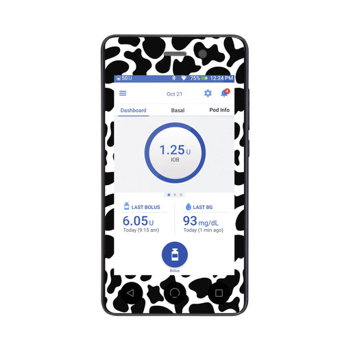Peelz Cow Print Sticker for Omnipod DASH® PDM – Pump Peelz Peelz/Stickers