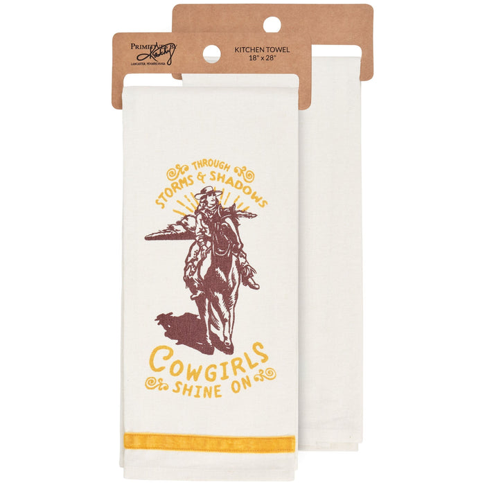 The Bullish Store - Cowgirls Kitchen Towel | Western-Themed Tea Hand Dish Cloth | 18" X 28"