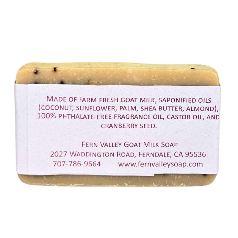 Fern Valley Soap Natural Goat Milk Soap | Exfoliating Scrub | Cranberry Pomegranate Goat Milk Soap