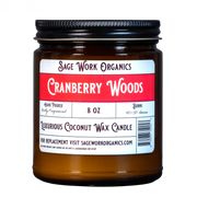 SageWork Organics Cranberry Woods Candle Scented Candles