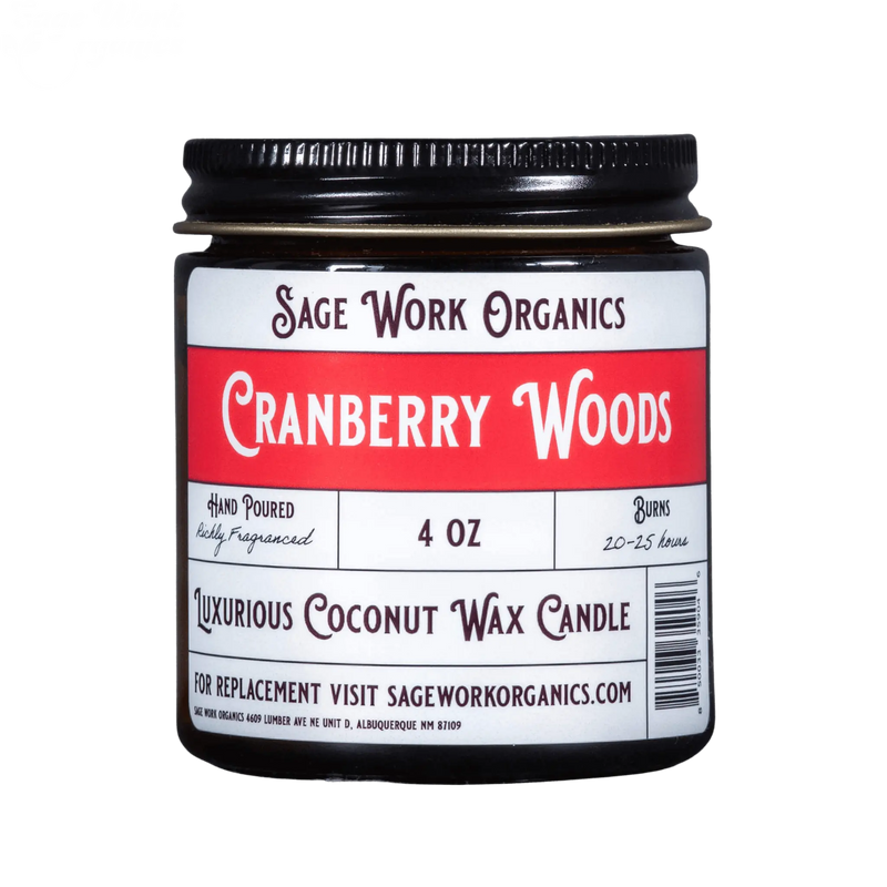 SageWork Organics Cranberry Woods Candle Scented Candles