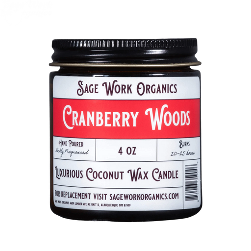 SageWork Organics Cranberry Woods Candle Scented Candles