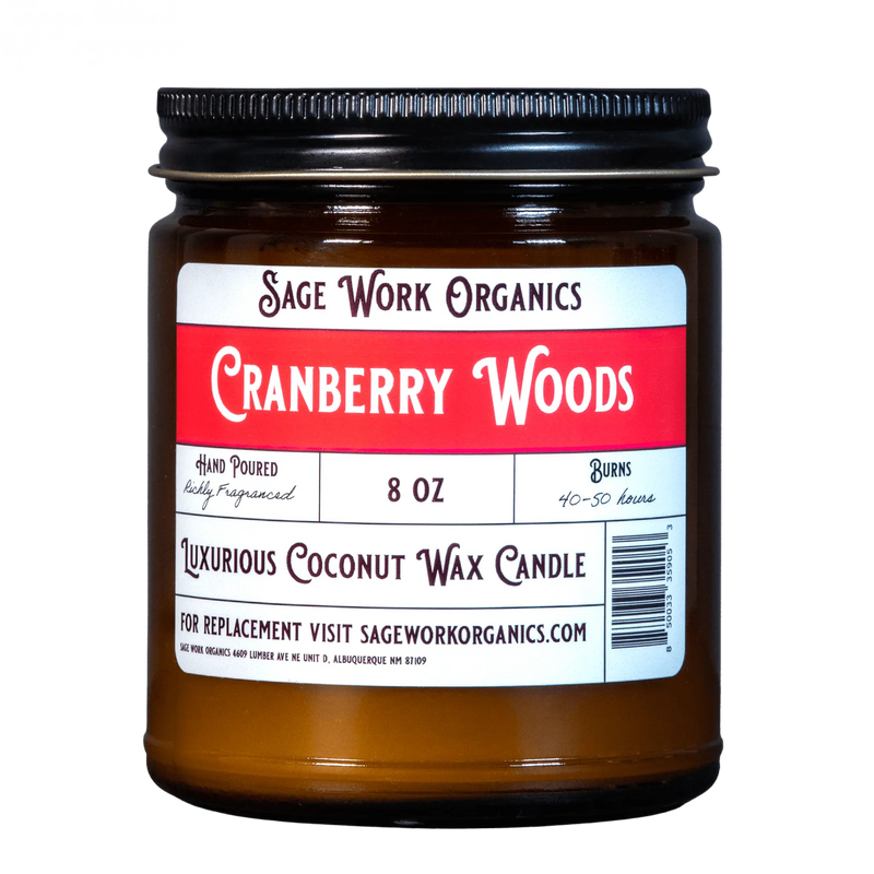 SageWork Organics Cranberry Woods Candle Scented Candles