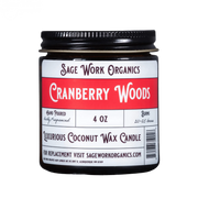 SageWork Organics Cranberry Woods Candle Scented Candles