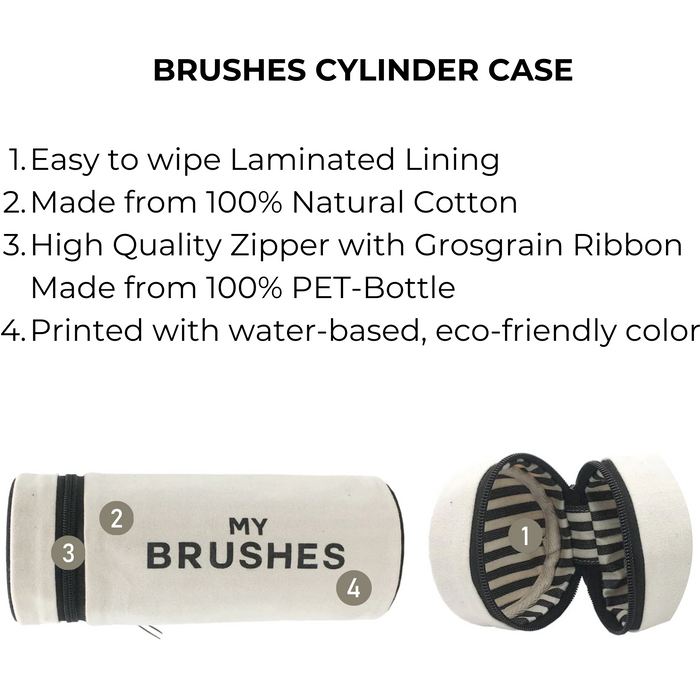 Bag-All - Brushes, Cylinder Case, Cream
