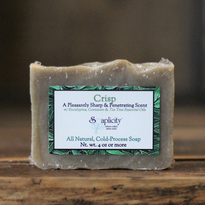 Soaplicity - Crisp Soap Bar With Cornmint, Tea Tree, & Eucalyptus