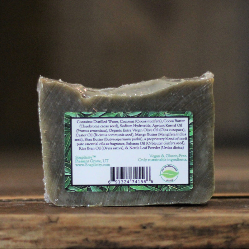 Soaplicity Just Breathe Soap Bar with Cornmint, Tea Tree, & Eucalyptus Soap Bar