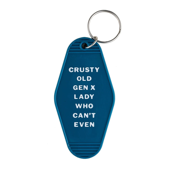 The Bullish Store - Crusty Old Gen X Lady Who Can'T Even Motel Keychain In Blue