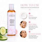 Glimmer Goddess® Organic Skin Care Organic Cucumber Makeup Remover – No Oily Residue Cleansers & Scrubs White Smoke