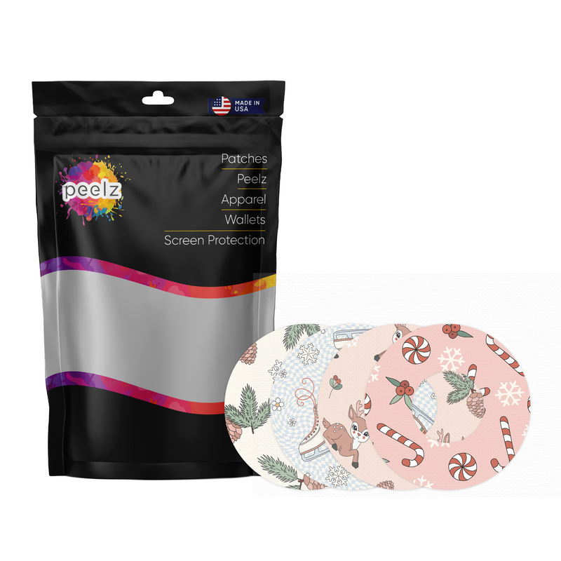 Peelz Cute Christmas Variety Patch  Tape Designed for the FreeStyle Libre 2 Patch Medical Tape