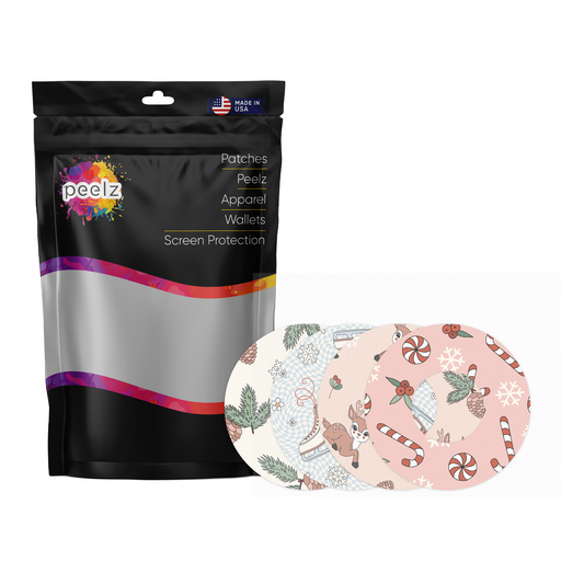 Peelz Cute Christmas Variety Patch Tape Designed for the FreeStyle Libre 3 Plus & Lingo Patch Medical Tape