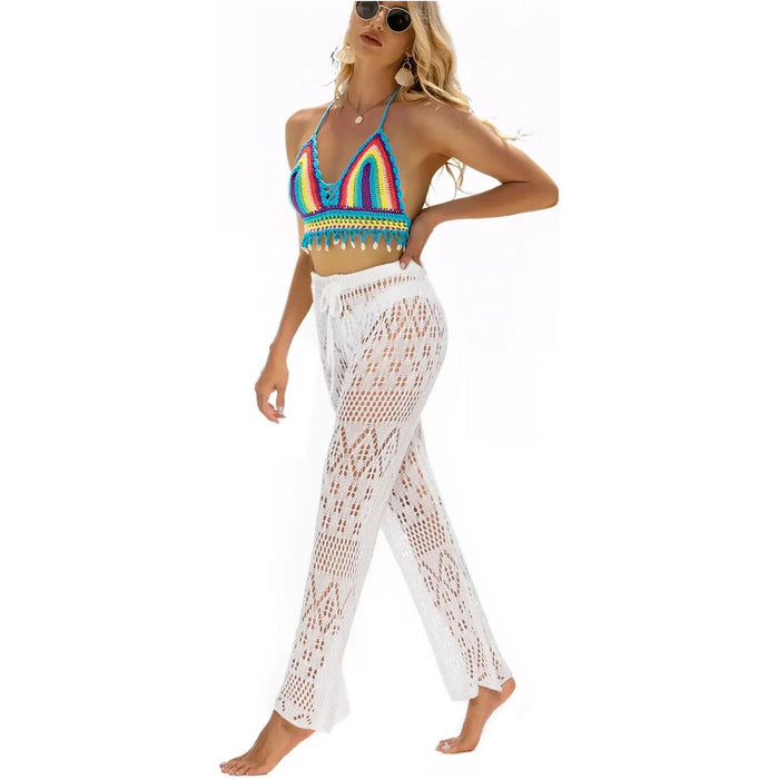 Cutout Straight Swim Pants