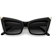 zeroUV Sharp High-Pointed Metal Tip Designer-Inspired Fashion Cat Eye Sunglasses D004 Sunglasses
