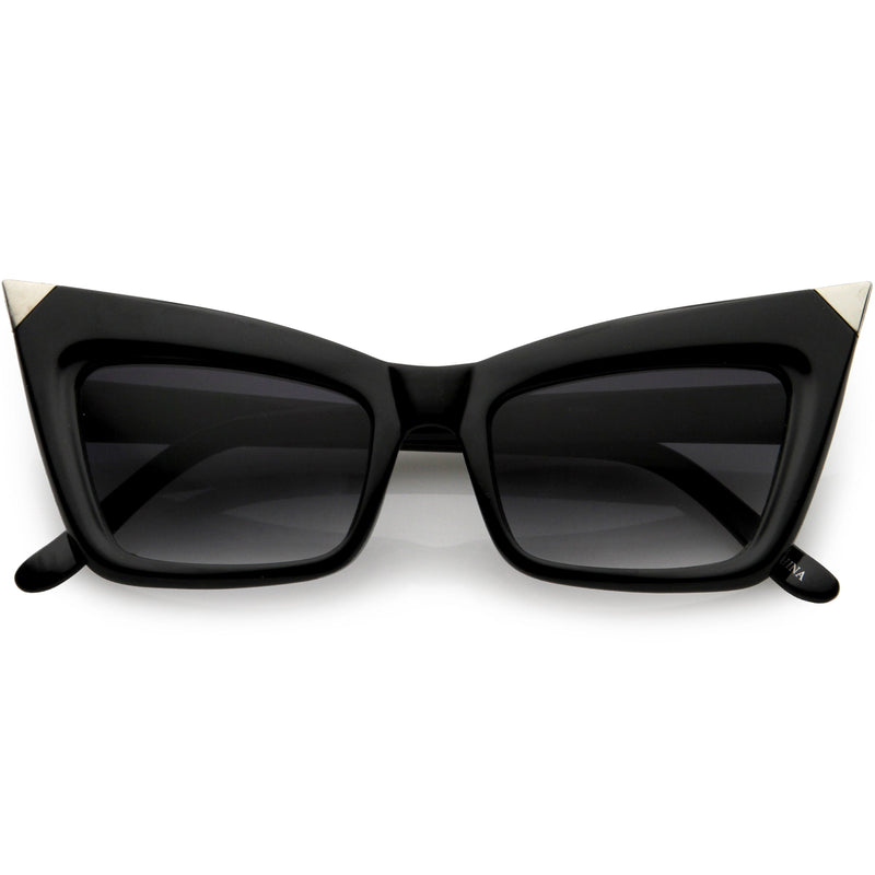 zeroUV Sharp High-Pointed Metal Tip Designer-Inspired Fashion Cat Eye Sunglasses D004 Sunglasses