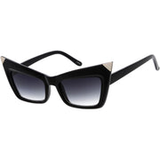 zeroUV Sharp High-Pointed Metal Tip Designer-Inspired Fashion Cat Eye Sunglasses D004 Sunglasses