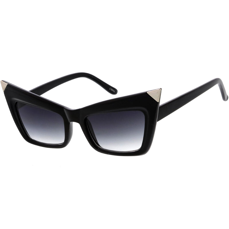 zeroUV Sharp High-Pointed Metal Tip Designer-Inspired Fashion Cat Eye Sunglasses D004 Sunglasses