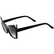 zeroUV Sharp High-Pointed Metal Tip Designer-Inspired Fashion Cat Eye Sunglasses D004 Sunglasses