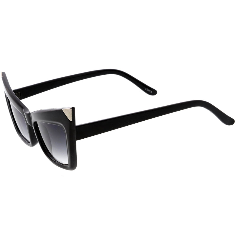 zeroUV Sharp High-Pointed Metal Tip Designer-Inspired Fashion Cat Eye Sunglasses D004 Sunglasses