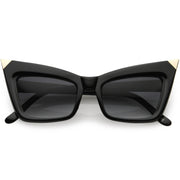 zeroUV Sharp High-Pointed Metal Tip Designer-Inspired Fashion Cat Eye Sunglasses D004 Sunglasses