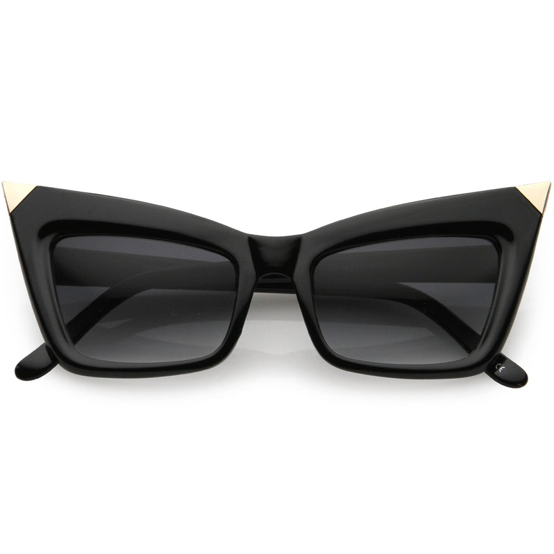 zeroUV Sharp High-Pointed Metal Tip Designer-Inspired Fashion Cat Eye Sunglasses D004 Sunglasses