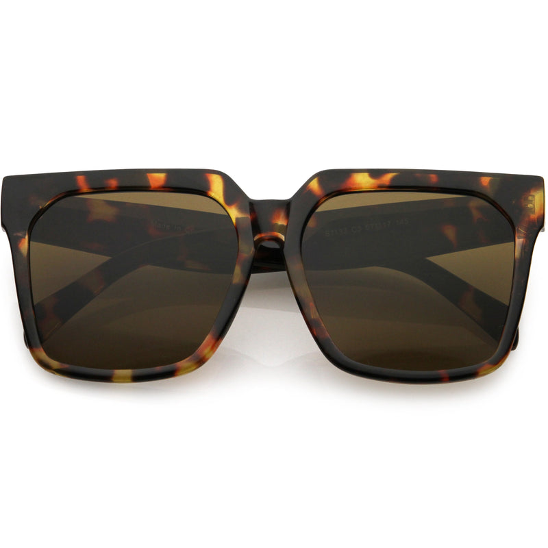 zeroUV Bold Euro Designer Inspired Fashion Oversize Square Sunglasses D009 Sunglasses