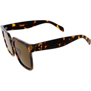 zeroUV Bold Euro Designer Inspired Fashion Oversize Square Sunglasses D009 Sunglasses