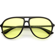 zeroUV Classic 80s Inspired Color Tinted Lens Retro Aviator Sunglasses D015 Sunglasses