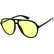 zeroUV Classic 80s Inspired Color Tinted Lens Retro Aviator Sunglasses D015 Sunglasses