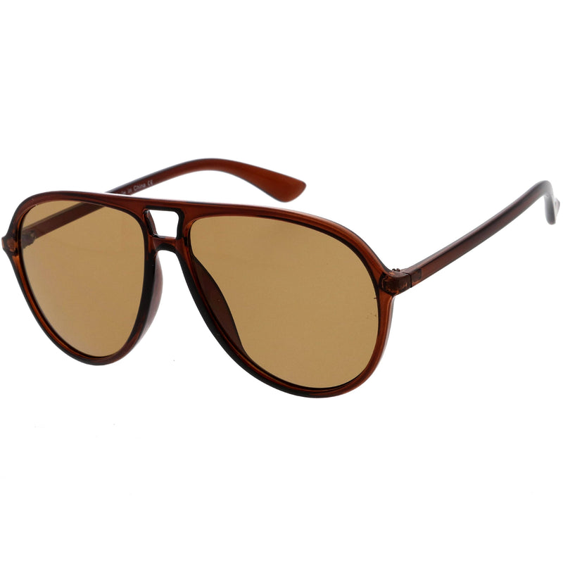 zeroUV Classic 80s Inspired Color Tinted Lens Retro Aviator Sunglasses D015 Sunglasses