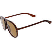zeroUV Classic 80s Inspired Color Tinted Lens Retro Aviator Sunglasses D015 Sunglasses