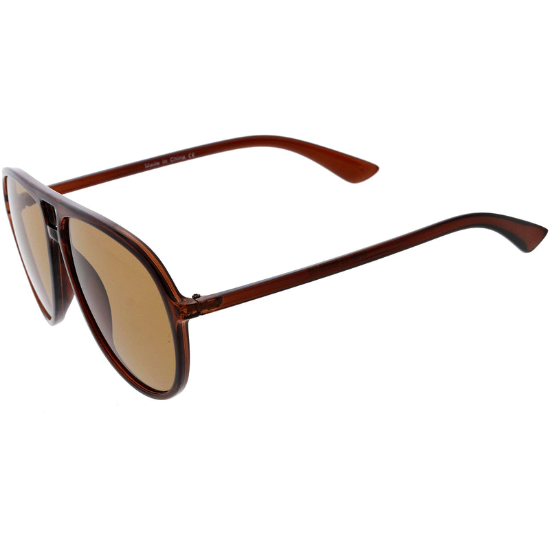zeroUV Classic 80s Inspired Color Tinted Lens Retro Aviator Sunglasses D015 Sunglasses