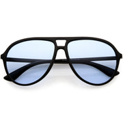 zeroUV Classic 80s Inspired Color Tinted Lens Retro Aviator Sunglasses D015 Sunglasses