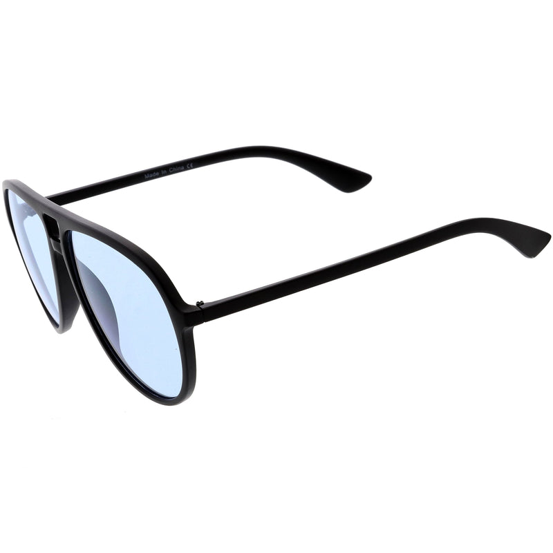 zeroUV Classic 80s Inspired Color Tinted Lens Retro Aviator Sunglasses D015 Sunglasses