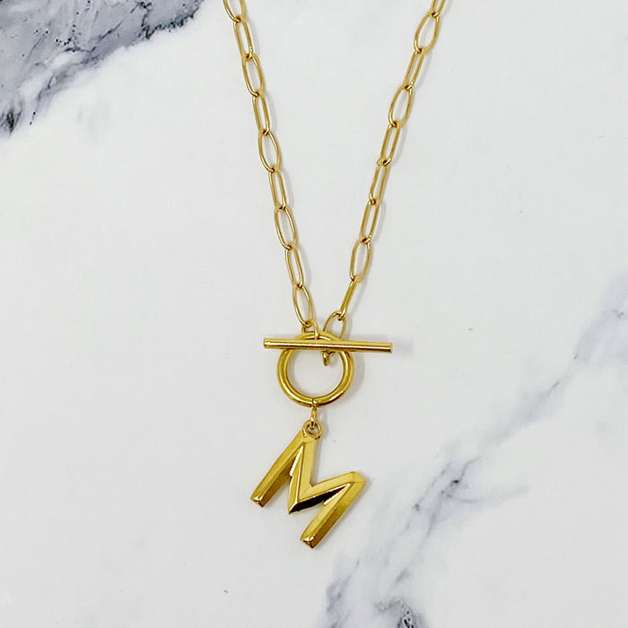 Modern Classic Initial Necklace