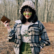 zeroUV Oozing Melting Effect Color Tinted Lens Oval Rimless Drip Sunglasses D072 Sunglasses