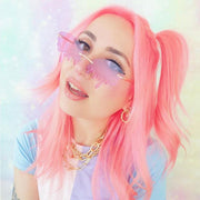 zeroUV Oozing Melting Effect Color Tinted Lens Oval Rimless Drip Sunglasses D072 Sunglasses