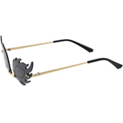 zeroUV Aesthetically Elegant Fire Bevelled Masquerade Detail Flame Shaped Sunglasses D076 Sunglasses
