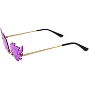 zeroUV Aesthetically Elegant Fire Bevelled Masquerade Detail Flame Shaped Sunglasses D076 Sunglasses