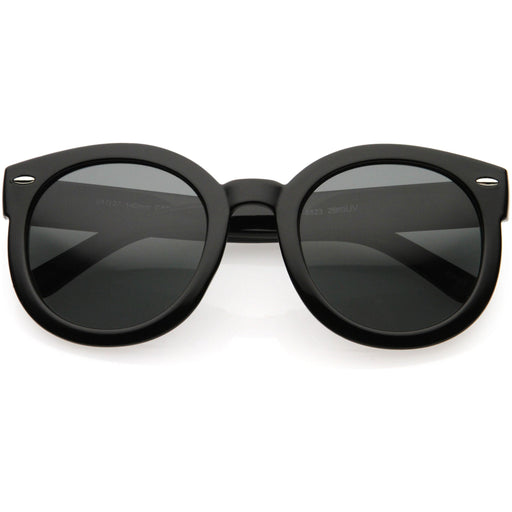zeroUV Polarized Retro Inspired High Fashion Oversize Round Sunglasses D094 Sunglasses