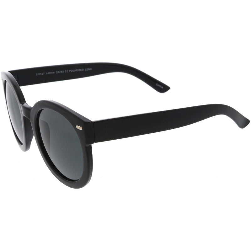 zeroUV Polarized Retro Inspired High Fashion Oversize Round Sunglasses D094 Sunglasses