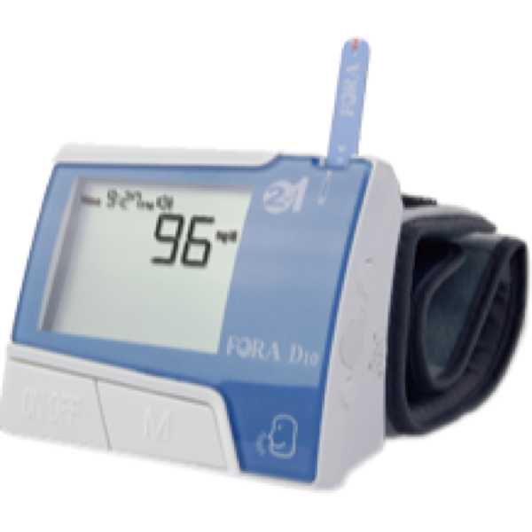 Fora Care Fora Care D10 2in1blood Glucose Plus Blood Pressure Monitoring System Blood Glucose Meter