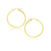 Bids.com 14k Yellow Gold Polished Hoop Earrings (25 mm) Earrings