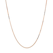 Bids.com 14k Rose Gold Classic Box Chain 0.45mm Necklaces