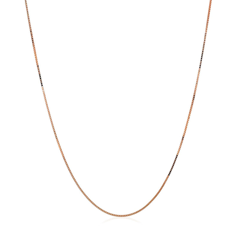 Bids.com 14k Rose Gold Classic Box Chain 0.45mm Necklaces