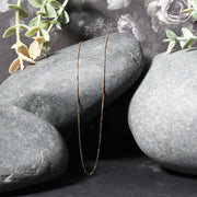 Bids.com 14k Rose Gold Classic Box Chain 0.45mm Necklaces