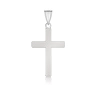 Bids.com 14k White Gold Flat Design Cross Pendant Pendants