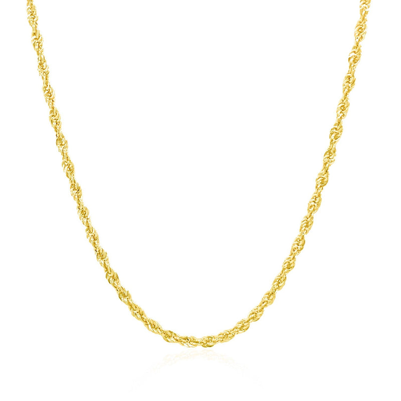 Bids.com 2.0mm 14k Yellow Gold Light Rope Chain Necklaces