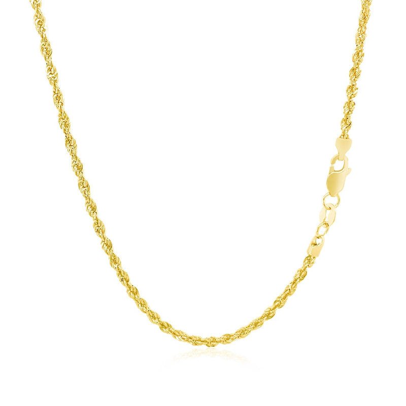 Bids.com 2.0mm 14k Yellow Gold Light Rope Chain Necklaces